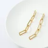 High Quality Stainless Steel Metal Texture Dangle Earrings for Women Square Geometric Earrings Bijoux Femme earrings trend 2021