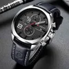 Curren top merk mannen militaire sport horloge mannen lederen chronograaf quartz polshorloge kalender mannelijke klok relogio masculino 210517