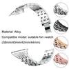 Watch Band voor Apple 38mm 40mm 42mm 44mm kleine taille metalen riem roestvrij staal waterdichte bands 5 Rijen Diamond kettingbanden Hoge kwaliteit serie 1 2 3 4 5 6