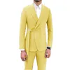 Thorndike 2020 mode classique luxe rose costume hommes haut de gamme personnalisé affaires Blazers hommes mode robe de mariée costume deux pièces X0909