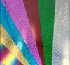 Adesivi decorativi di qualità Rainbow Color 25 * 30 cm Glitter Schede di trasferimento di calore Paillettes HTV Iron su Vinyl per fai da te cricut maglietta 8 colori vibranti carta stampata