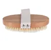 2021 Natural boar bristle back body brush bamboo eco-friendly brushes remove dead skin shower bath spa massage with rivet without handle