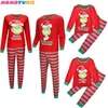 Familj Jul Matchande Pyjamas Set Xmas Vuxen Kids Pajamas Nightwear Baby Romper God jul Familj Matchande Outfits 210713