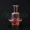 Beracky Colored Smoking Quartz Spinning Carb Cap 25mmOD 7 Colors UFO Style Caps For Banger Nails Glass Water Bongs Dab Rigs