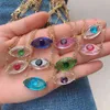 10 adet Renkli Kristaller Göz Kolye Kadınlar için Düğün Takı Altın Kolye Collares Gerdanlık