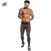 Gingtto For Men Super Stretch Mens Skinny Big Size Tight Pants Comfortable Grey Denim Jeans 28-36 zm09