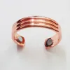 Rose Gold überzogene magnetische Ringe einfache Gesundheit offenen Mund Manschette Ring für Männer Frauen Finger Großhandel