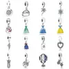 女性ジュエリーフィットPandora Charms Bead 925シルバーラブブレスレットプリンセスマーメイドビーズラブハートスライドブレスレットビーズジュエリーチェーンチャームビーズ