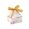 هدية التفاف الجوهرة برج البرونز حلوى مربع صغير من الورق المقوى الزفاف