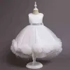 2021夏の大きな花の子供たちのふわふわのドレス女の子の衣装赤ちゃんの女の子パーティーチュテウのドレスの結婚式の王女のドレス子供vestido G1129