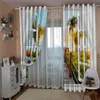 Gardin draperier 3d wincow dörr kök gardiner för heminredning moderna kortinas vardagsrum sovrum