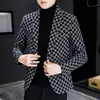 Doudoune Autumn Winter Mens Suit Trener Kurtka Nowa luksusowa moda osobowość garnitur Fit Fit Comfort Class