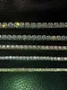 Iced Out Tennis Chain Real Zirconia Stones Silver Single Row Men Women 3mm 4mm 5mm Diamonds Halsbandsmycken Present For Theme Party T083283L