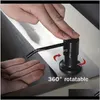 Badrum Bad Hem Gardenstainless Stål Sink Svart Tvål Dispenser Flytande Flaska Kök Använd tvättställ Aessories Pump 300ml Drop Leverans