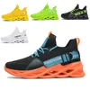 Partihandel Non-Brand Män Kvinnor Running Skor Blade Andas Sko Svart Vit Lake Green Volt Orange Gula Mens Trainer Utomhus Sport Sneakers 39-46