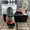 Fashion Mens Womens Scuffs Summer Sandals Slipper Beach Slide Nice Look Slippers Ladies Comfort Home Office Shoes Print Rubber Flowers Bee 36-46 With Box