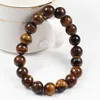 Trendy Natural Stone Beads Tiger Eye Bracelet Handmade Stretch Men Buddha Braclet for Yoga Meditation Jewelry Homme 6mm 8mm 10mm X0706