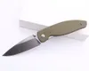 Snelle Verzending Smke Knives TRM Atom Pocket Zakmes Satijn 14C28N Blade Groen Micarta Handvat Tactische Survival Mes Outdoor Camping gereedschap