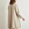 Mélanges de laine pour femmes et hiver 2021, manteau en laine Double face, mi-long, ample, fin, zéro cachemire