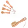 Brosses faciales en poils de sanglier, brosse de rasage, manche en bois, brosse de nettoyage du visage, soins de la peau, outils de nettoyage, 2021