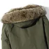 Cappotto in vera pelliccia sintetica in pelle da uomo Fodera in visone naturale Parka 2021 Giacca invernale Uomo Colletto in procione Giacche calde di lusso MG-1807109 MY1705