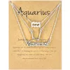 3pcs Segno zodiacale Collane 12 Constellation Ciondolo Collana Astrologia Oroscopo Old English Gioielli