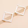 Hoop & Huggie Trendy Oversize Geometric Big Earrings For Women Basketball Brincos Exaggerated Large Square Punk Jewelry