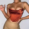 Chonstyletanks stretch satin diamant kedja sling smal passform korsett sexig gröda toppar kvinnor kort korsett kvinnlig 2021 sommar mujer x0507