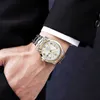 Top merk horloge mannen roestvrij staal zakendatum klok waterdicht lichtgevende horloges heren luxe sport quartz polshorloge G1022