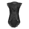 Indumenti da notte da donna Sesso erotico Pigiama senza maniche in pizzo trasparente Vestito Fasciatura Tuta attillata Elegnat Lingerie sexy Homewear Q0706