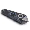 Pipe en cristal de granit naturel Simple mode porte-cigarette diamant fumer Original pierre Hexagonal prisme aspiration