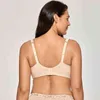 Soutien-gorge T-Shirt grande taille balconnet à couverture complète sans couture bleu rose soufflé 34-44 B C D DD E 211217