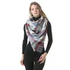 2021 Sciarpa invernale da donna Plaid lavorato a maglia Sciarpe calde Triangoli Scialli Avvolgere caldo cashmere Pashmina femminile Foulard Echarpe Bandana