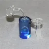 Narguilés 14mm verre cendrier silicone conteneur récupérateur avec 4mm quartz banger verre cendriers pour eau bongs dab plates-formes
