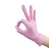 Disposable Gloves Nitrile 50 100pcs Pink Disposible Grade Waterproof Allergy Work Safety Gardening Black286J