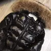 高品質の子供用ダウンジャケット冬のアライグマの毛皮の首輪赤ちゃんの子供用温かいジャケット男の子と女の子のためのスノージャケット