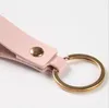 Moda Negócio PU Principal Anel de Couro Chaveiro Chaveiro Anéis Fit DIY Círculo Pingente Titular Carro Keyrings Jóias Acessórios