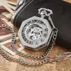 Mechanical Pocket Watch Golden Sliver Bronze Hollow Fob Sain z pudełkiem mężczyzn i kobiety Lady Watches Mens Vintage Gifts256u1880348