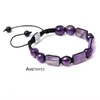 8x12mm Grooving йога Семь чакр натуральный каменный браслет бусинки Gemstone Amethyst agate lapis tiger eye eyes bracelets для женщин -ювелирных украшений и песчаных украшений и песчаных