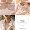 Chokers Halsketten Anhänger Schmuck Niedliche Perlen Choker Perlenkette für Frauen Goldkette Anhänger Kragen Damen Femme Drop Lieferung 2021 V