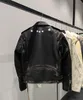 Wysokiej jakości jakość retro styl projektant skórzana motocyklowa kurtka skóra bydlęca modna gwiazda wydrukować luksusowe męskie krótkie płaszcz z czarnym zamkiem błyskawicznym