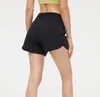 L Wste Talle Zipper Pocket Yoga Hotty Hot Shorts Lekkie oddychające sportowe sportowe sport dla kobiet bielizny