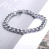 High Quality Stainless Steel Bracelets For Men Blank Color Punk Curb Cuban Link Chain Bracelets On the Hand Jewelry Gifts trend G1026