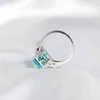 OEVAS 100 925 STERLING SILVER PARAIBA TOARMALINE GEMSTONE RINGS FOR WOMEN SPAKLING HIGH CARBANOND WEDDING FINE JEWELRY 22016484193