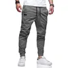 Pantaloni da uomo PantaloniAbbigliamento da uomoPantaloni cargoPantaloni della tuta da uomo, 2021 Four Seasons Youth Trend Pure Colour Workwear Foot Pantaloni casual M-3XL