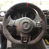 Novo Padrão DIY de Couro De Couro De Cabo De Cabo De Cabo De Cabo Ajuste Para Volkswagen Golf 6 GTI MK6 / Polo GTI / Scirocco R Passat CC