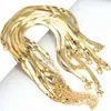 10pcsflat cadeia de cobra enchida minimalista bridelet de ouro mulheres presentes