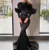 2021 Plus Size Arabische Aso Ebi Stijlvolle Zeemeermin Sexy Galajurken Eenvoudig Satijn Lange Mouwen Avond Formeel Feest Tweede Receptie Go8114277