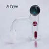 2 types de clous à quartz biseautés à bord biseauté de qualité américaine avec perle de verre de 22 mm 20 mm et pilule de perles de rubis de 10 mm