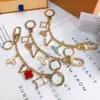 Luxury Designer Keychain Fashion Classic Brand Key Buckle Flower Letter Key Chain Handmade Gold Keychains Mens Womens Bag Pendant 8NJ4